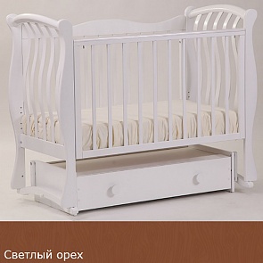 Кровать детская Лель БИ 07.4 Ландыш маятник универсальный, светлый орех (Лель, LIEL_БИ 07.4_светлый орех)